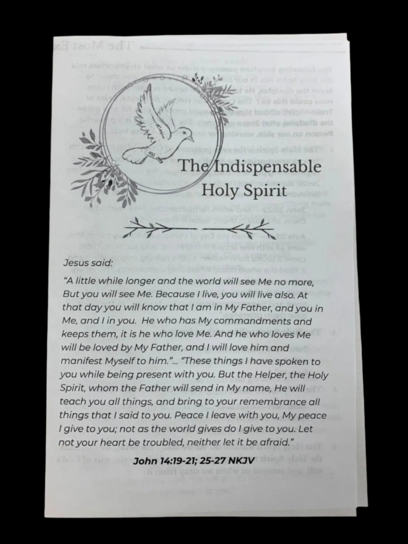 Indispensable Holy Spirit Brochure; PDF, electronic copy