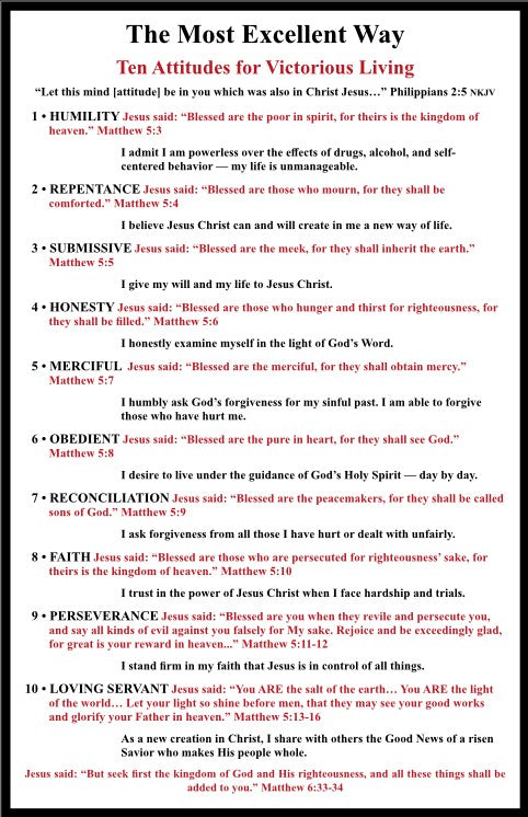 10 Attitudes Poster - Physical Copy - UPDATED