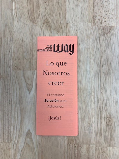 Spanish - What We Believe Brochure - PDF, electronic version